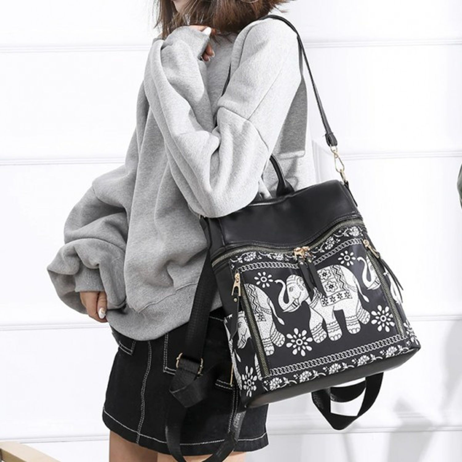 Rucsac dama Raelyn GT1466, model negru fotografia produsului View 5 L