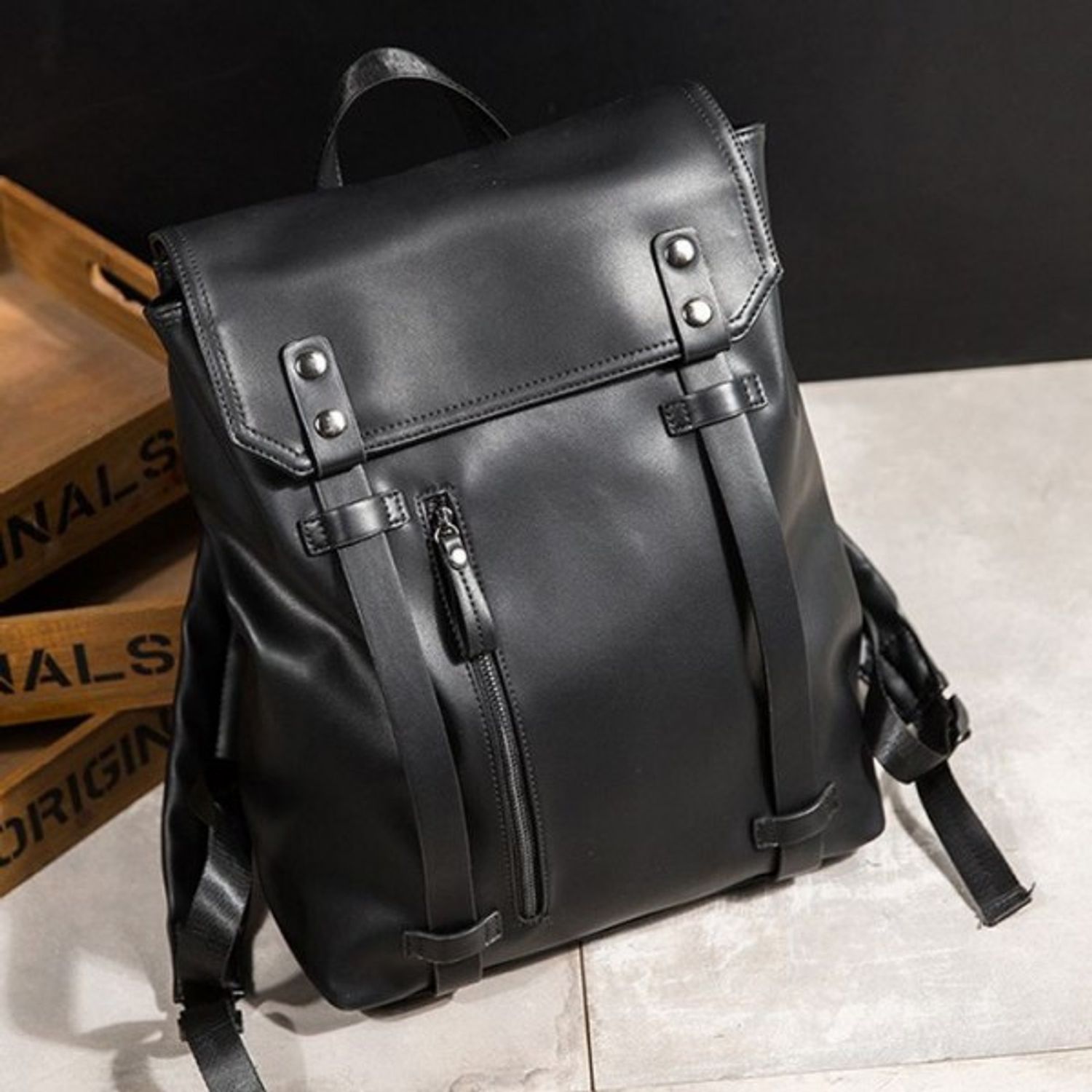 Rucsac pentru barbati, Thomas GT1370, negru, multifunctional: laptop, calatorii fotografia produsului View 5 L