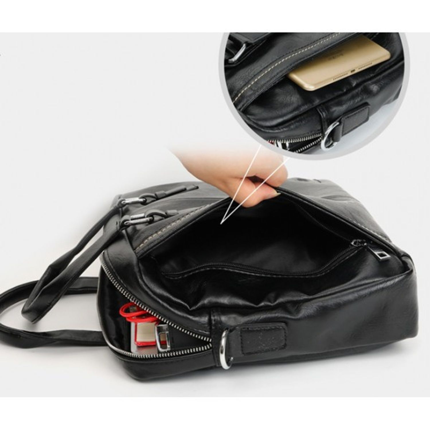 Servieta pentru barbati, Kiam GT1433, model negru fotografia produsului View 5 L