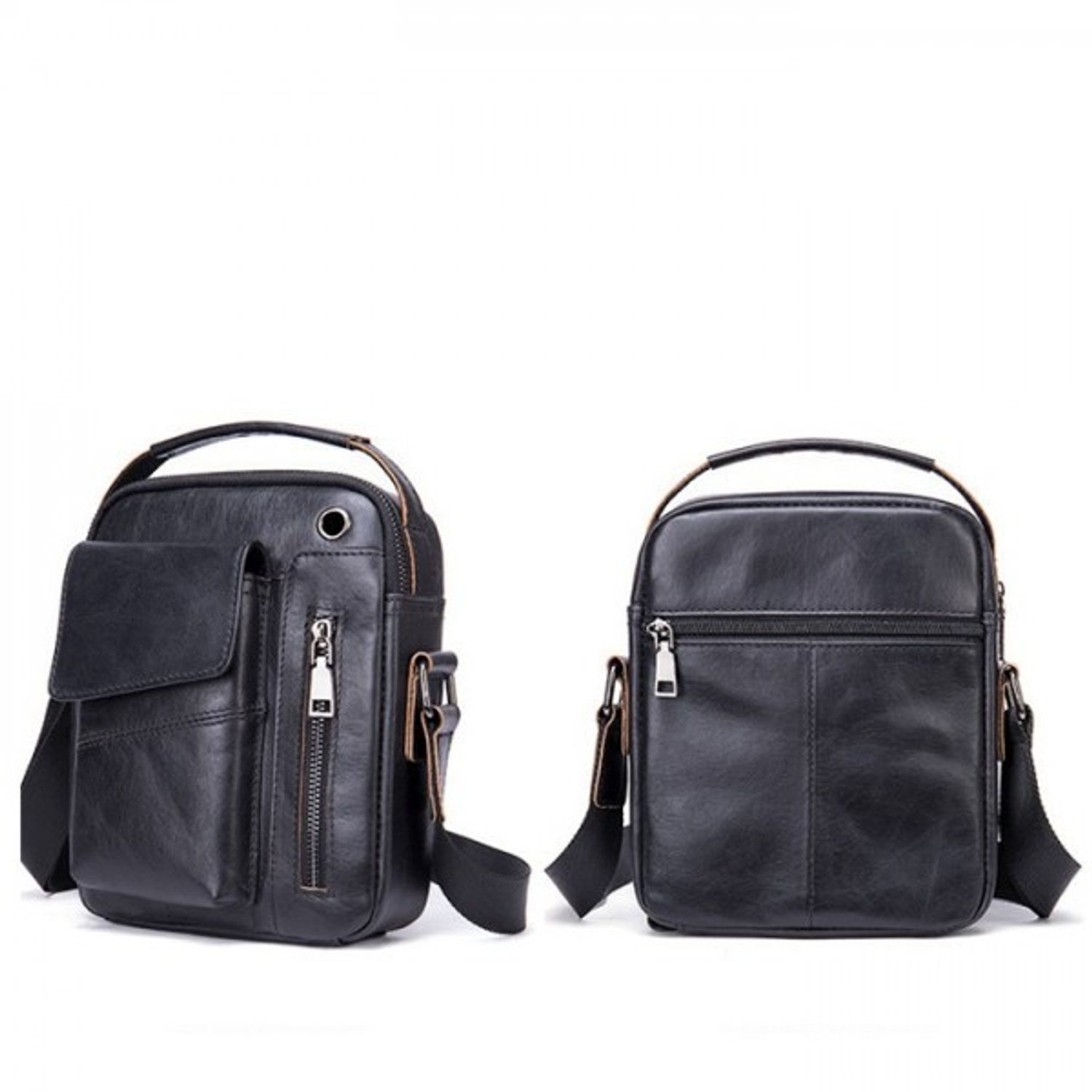 Geanta de umar pentru barbati, Harry GT1402, model negru fotografia produsului View 2 L