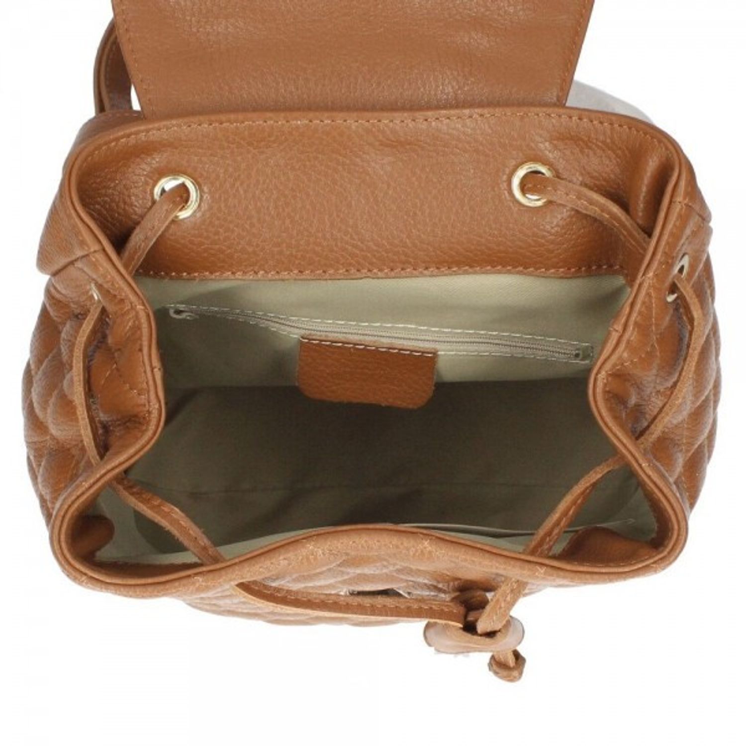 Rucsac dama Matilda GT1450, piele naturala, cognac fotografia produsului View 4 L