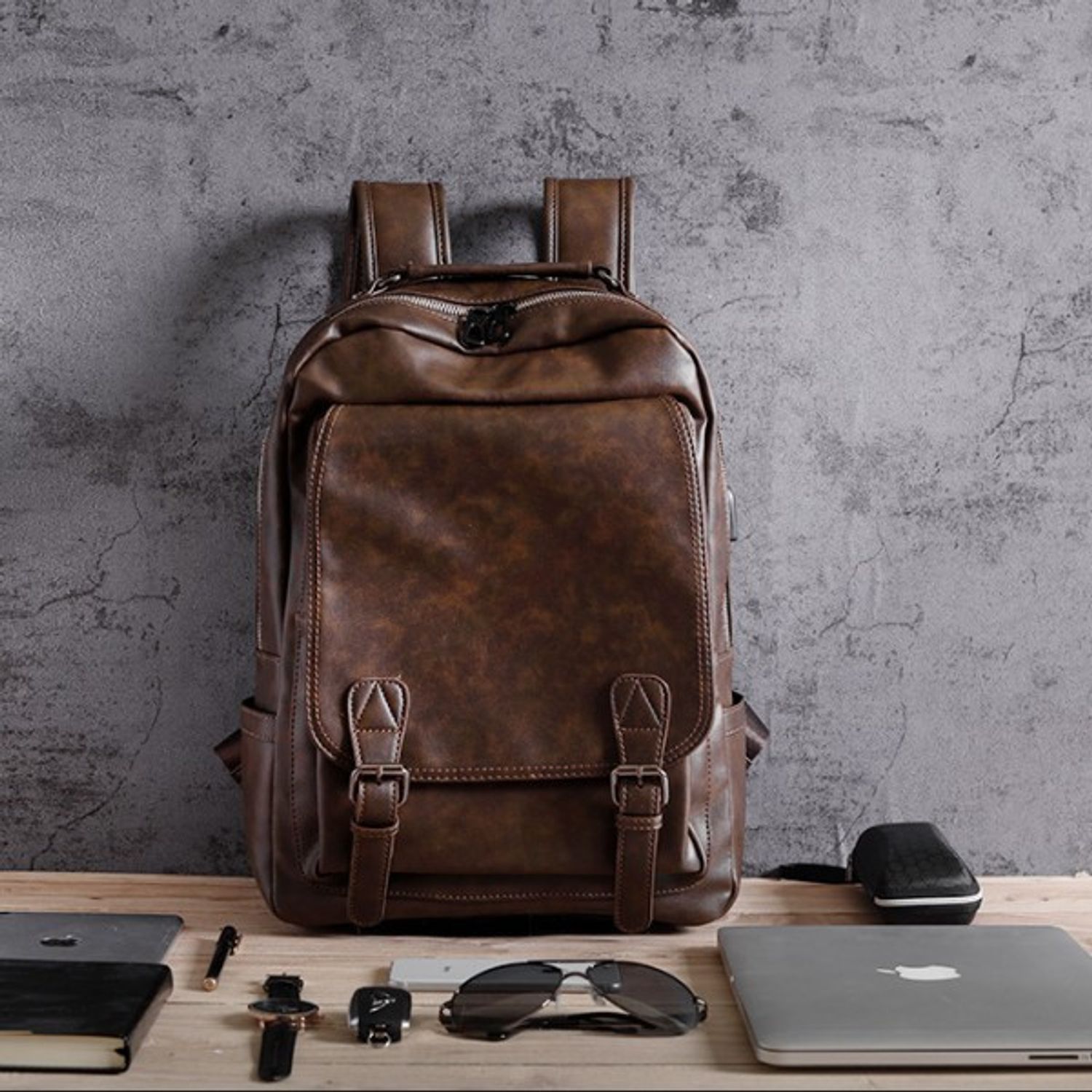 Rucsac unisex, Jace GT1376, maro, multifunctional: laptop, calatorii fotografia produsului View 3 L
