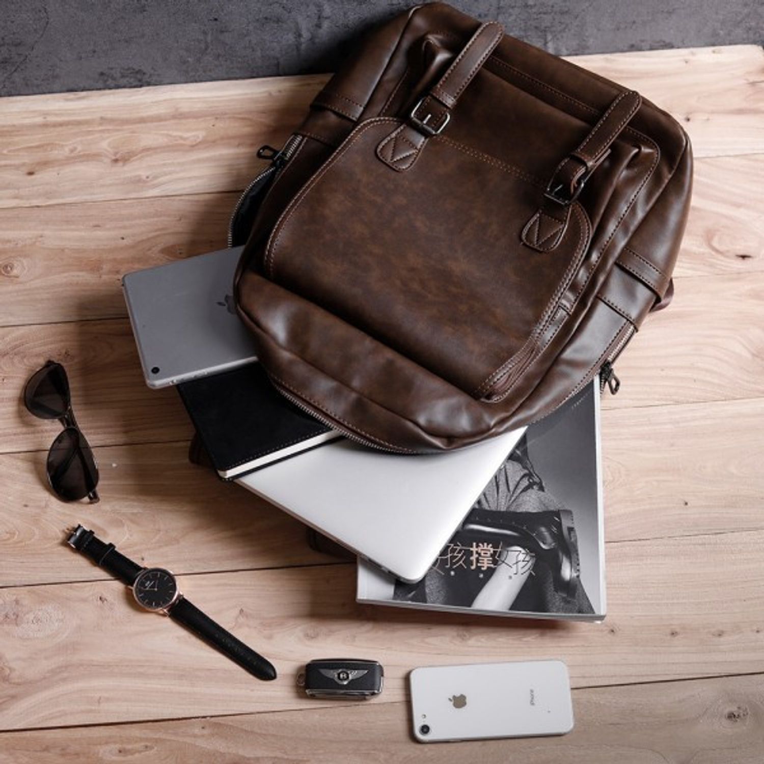 Rucsac unisex, Jace GT1376, maro, multifunctional: laptop, calatorii fotografia produsului View 6 L