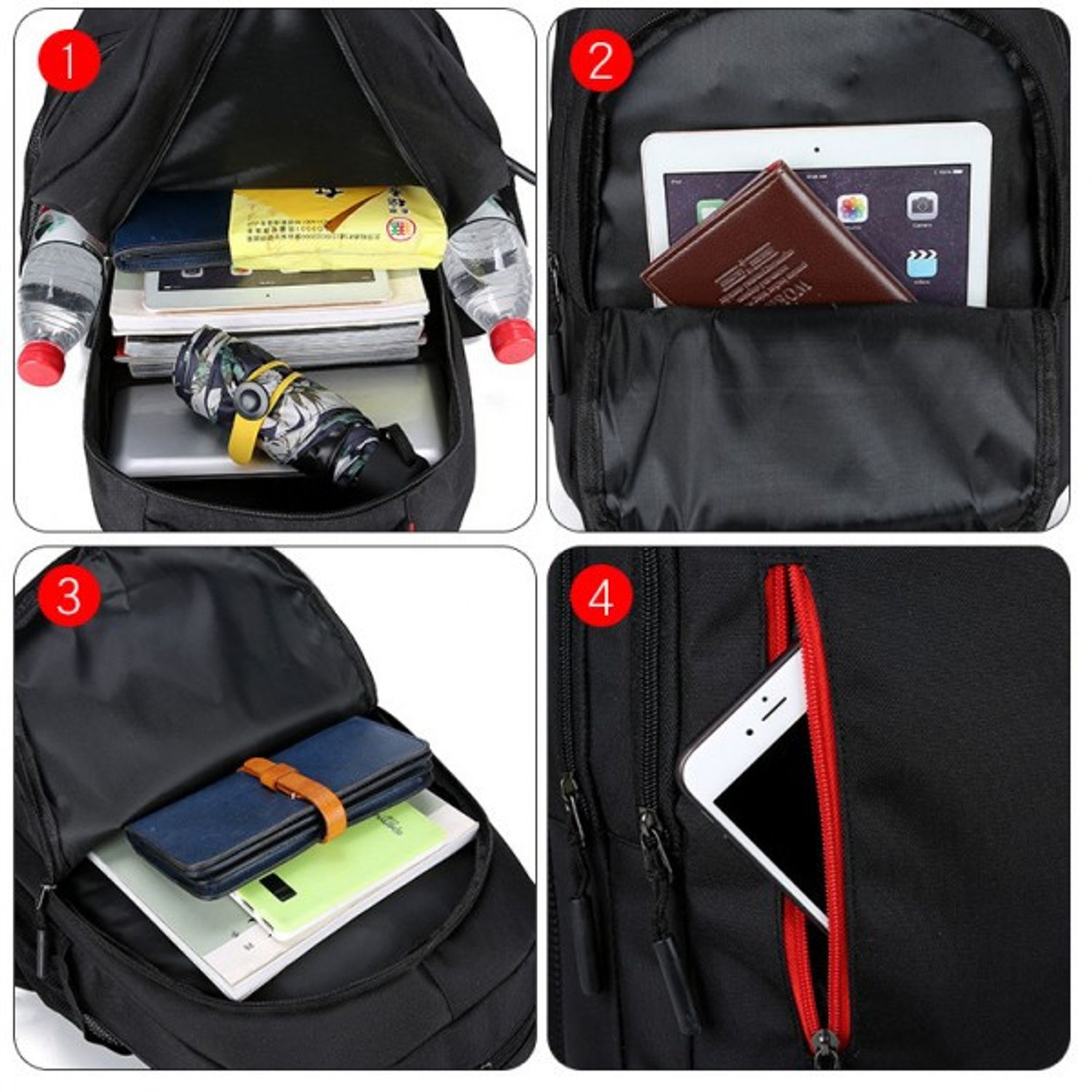 Rucsac pentru barbati, Elias GT1486, multifunctional, laptop, calatorii, negru fotografia produsului View 2 L