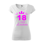 Tricou Dama, Personalizat "18 ani editie limitata", Alb, Marime XS fotografia produsului