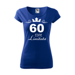 Tricou Dama, Personalizat "60 ani editie limitata", Albastru, Marime S fotografia produsului