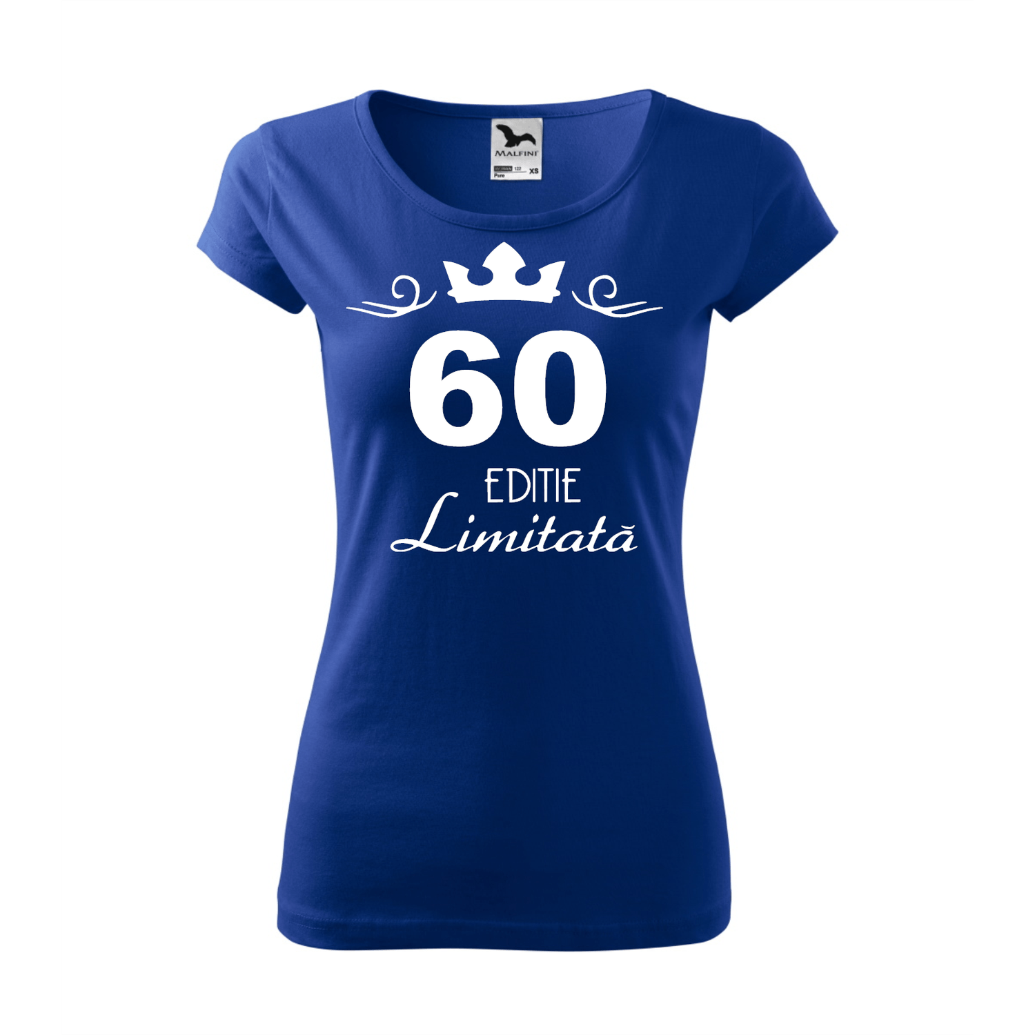 Tricou Dama, Personalizat "60 ani editie limitata", Albastru, Marime S fotografia produsului
