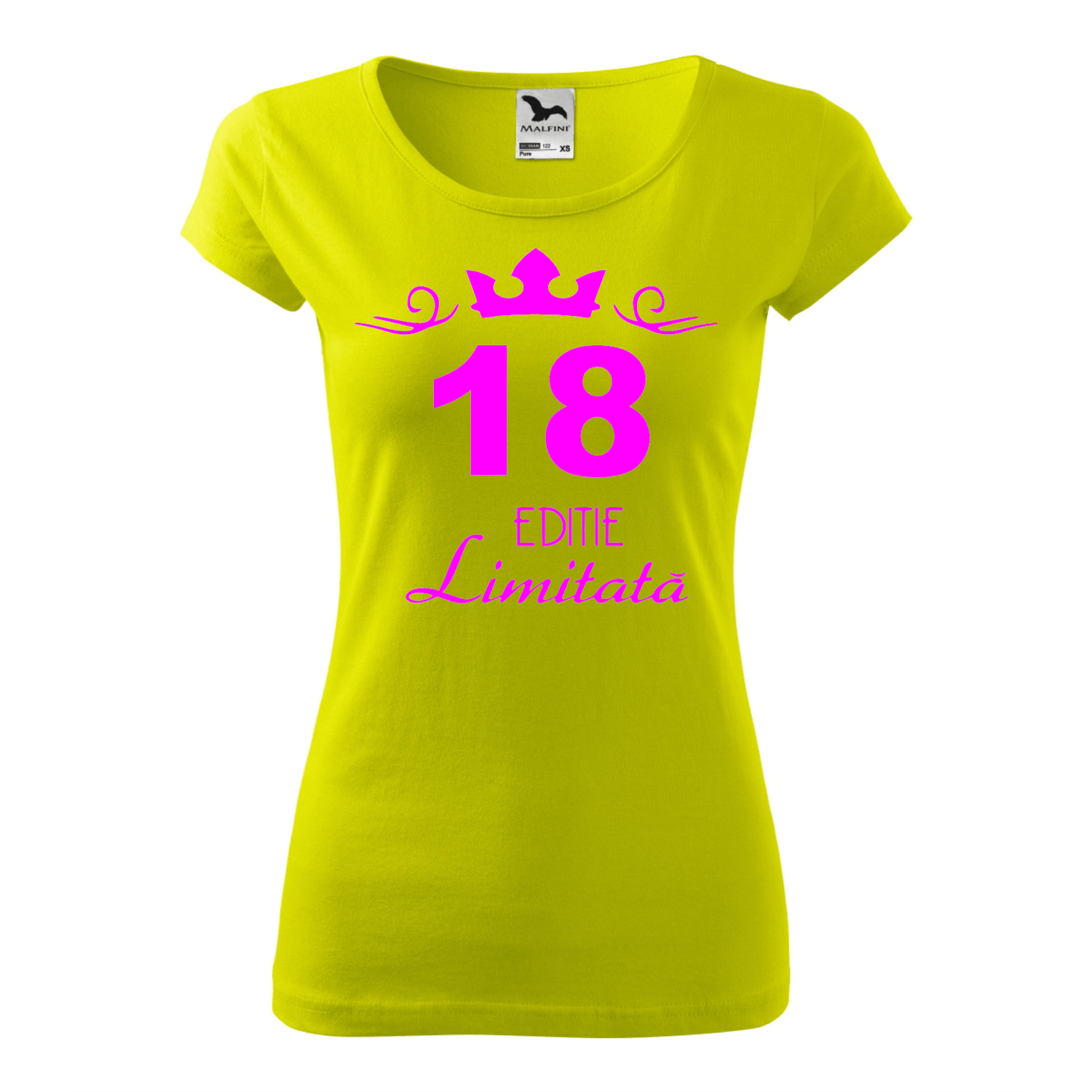 Tricou Dama, Personalizat "18 ani editie limitata", Verde, Marime XS fotografia produsului