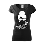 Tricou Dama, Personalizat "Bride v1", Negru, Marime M fotografia produsului