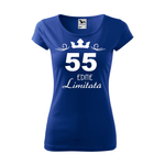 Tricou Dama, Personalizat "55 ani editie limitata", Albastru, Marime L fotografia produsului