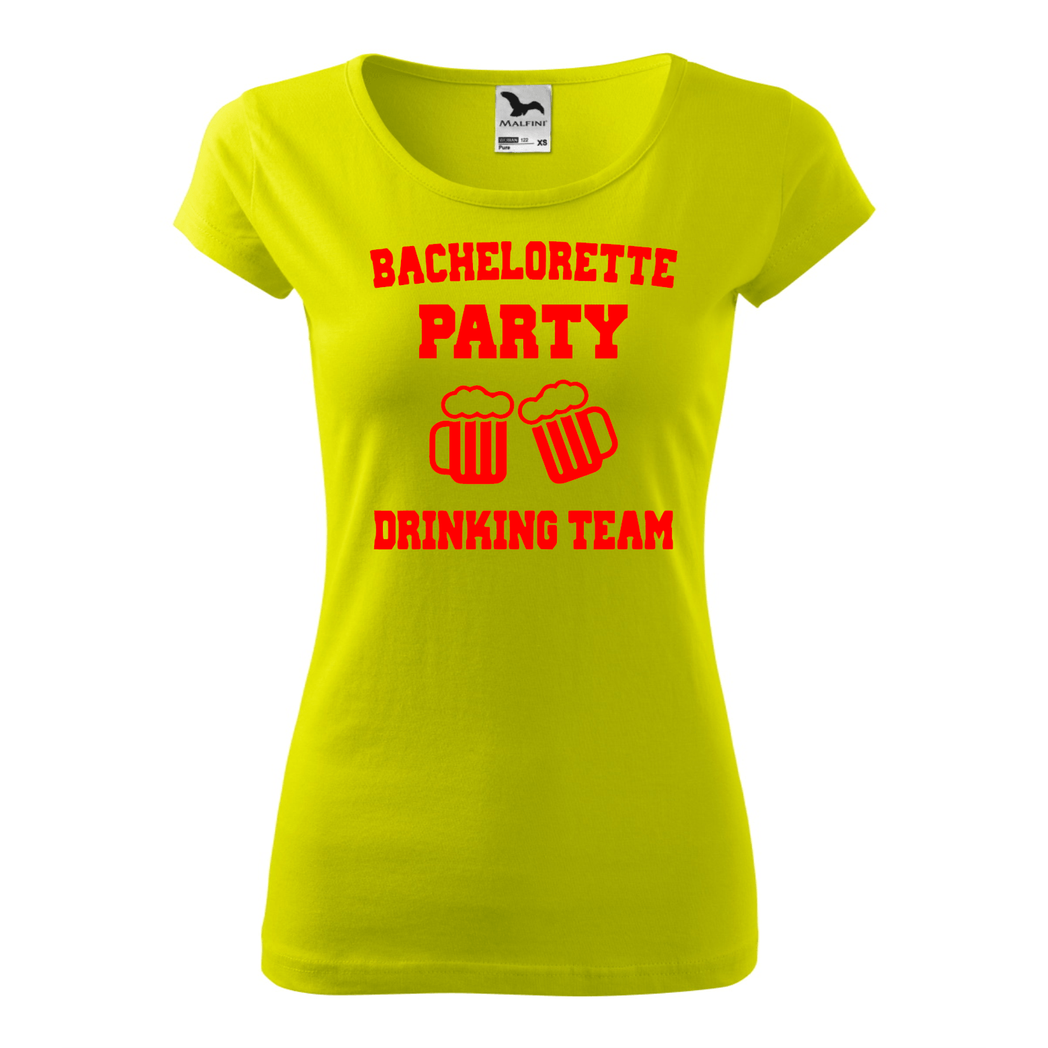 Tricou Dama, Personalizat "Bachelorette party drinking team", Verde, Marime M fotografia produsului