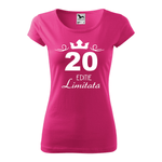 Tricou Dama, Personalizat "20 ani editie limitata", Roz, Marime XL fotografia produsului