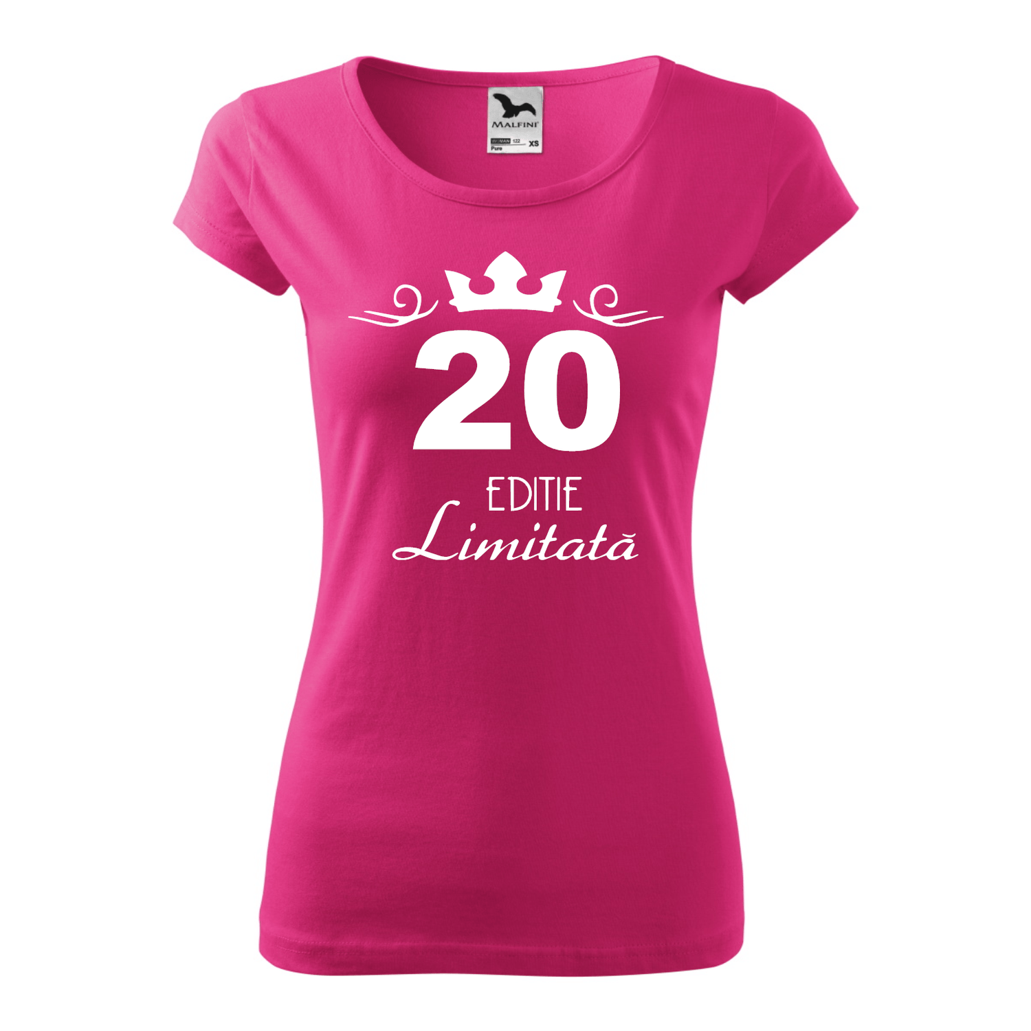 Tricou Dama, Personalizat "20 ani editie limitata", Roz, Marime XL fotografia produsului