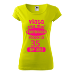Tricou Dama, Personalizat "Viata cea mai frumoasa incepe la 35 de ani", Verde, Marime XL fotografia produsului