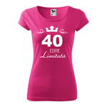 Tricou Dama, Personalizat "40 ani editie limitata", Roz, Marime XS fotografia produsului