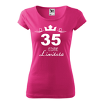 Tricou Dama, Personalizat "35 ani editie limitata", Roz, Marime L fotografia produsului