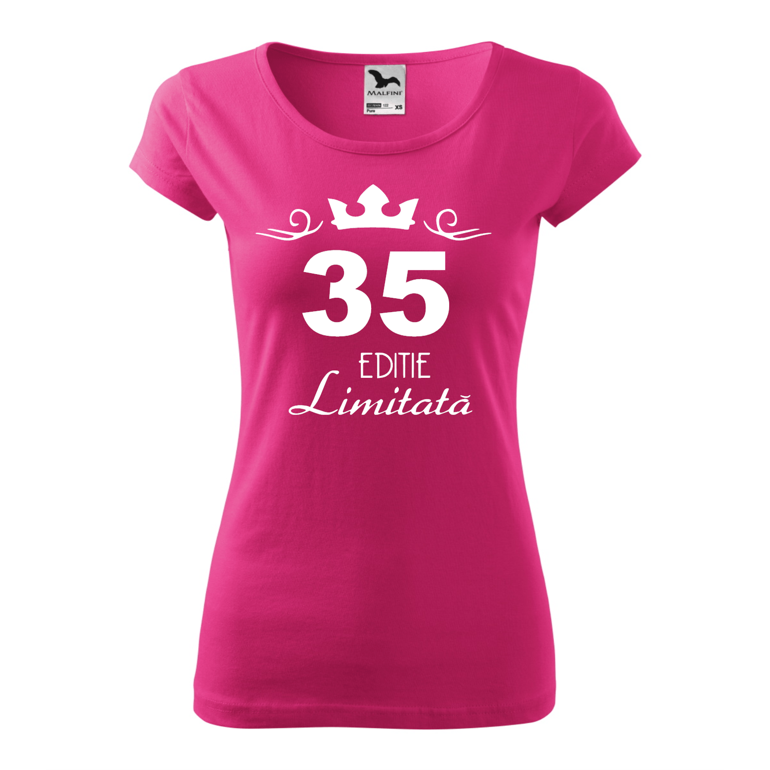 Tricou Dama, Personalizat "35 ani editie limitata", Roz, Marime L fotografia produsului