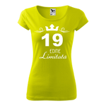 Tricou Dama, Personalizat "19 ani editie limitata", Verde, Marime L fotografia produsului
