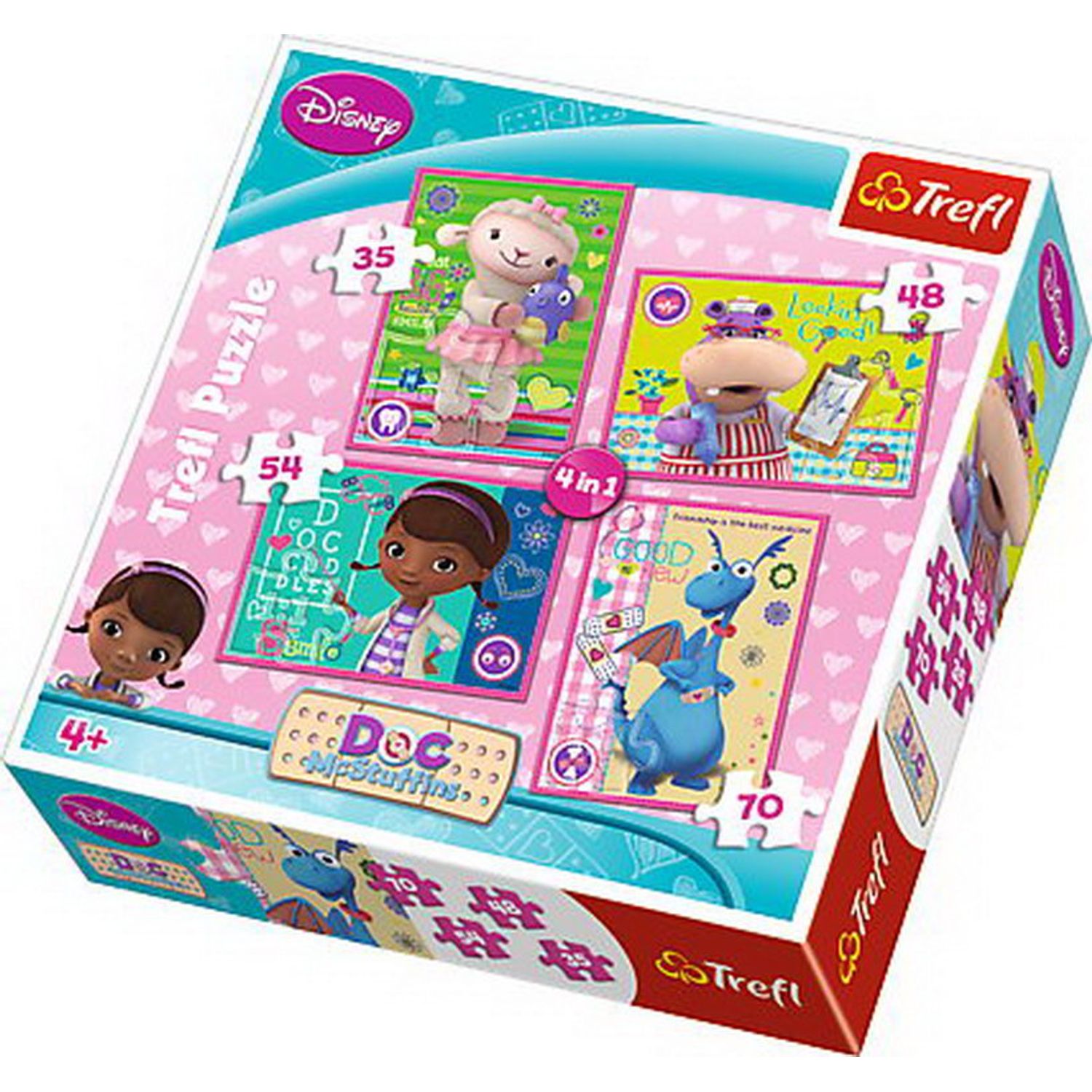 PUZZLE TREFL 4IN1 DOCTORITA PLUSICA fotografia produsului