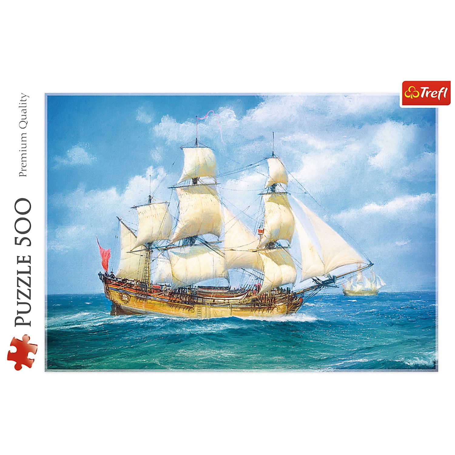 PUZZLE TREFL 500 CU CORABIA PE MAREA INVOLBURATA fotografia produsului View 3 L
