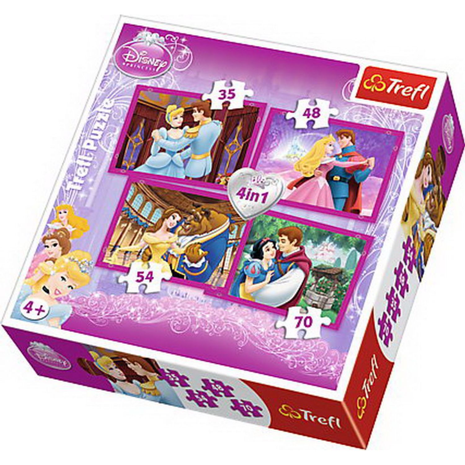 Puzzle Trefl 4In1 Printese Indragostite fotografia produsului