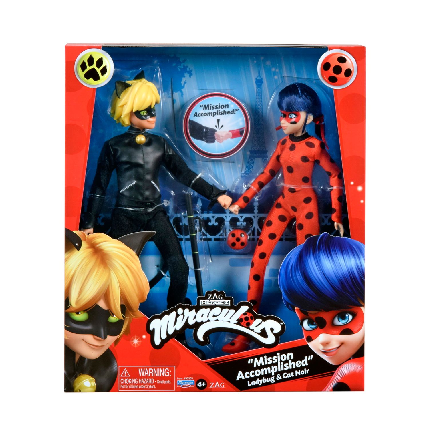 Miraculos Buburuza 2 Papusi Ladybug Si Cat Noir 30Cm fotografia produsului