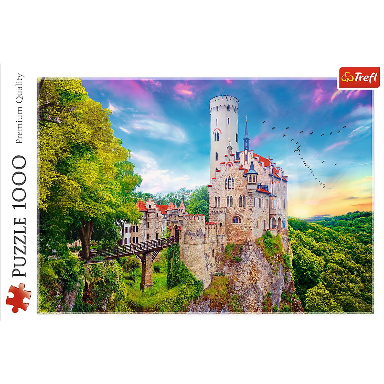Puzzle Trefl 1000 Castelul Liechtenstein fotografia produsului View 3 L