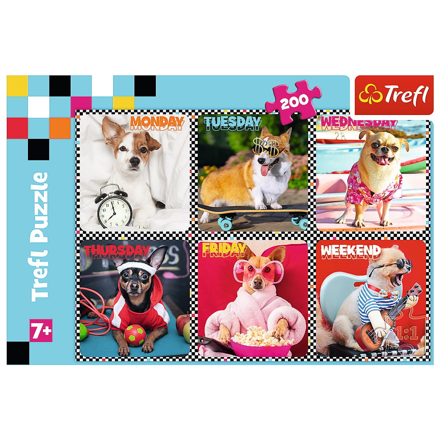 Puzzle Trefl - Cateii fericiti, 200 piese fotografia produsului View 3 L