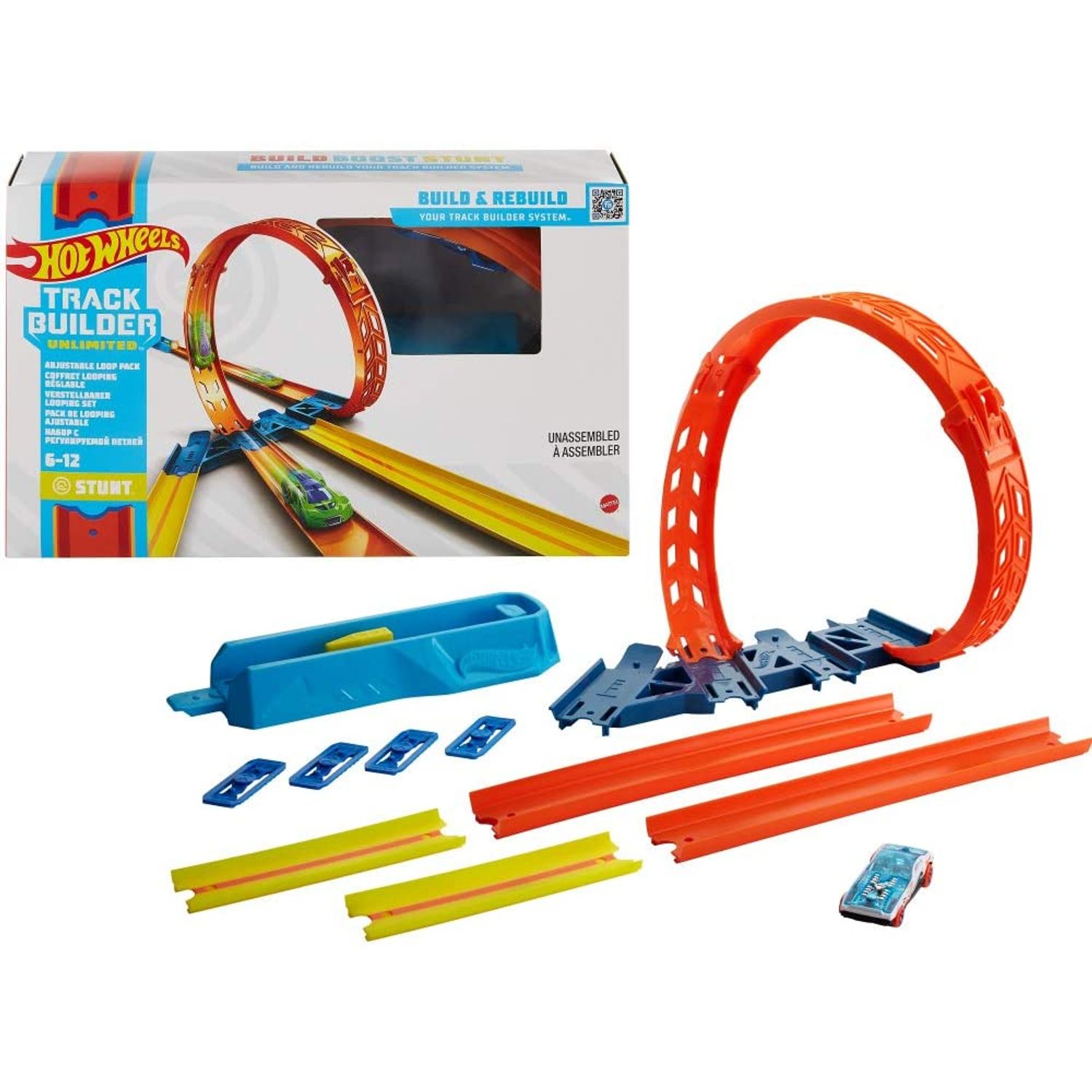 HOT WEELS TRACK BUILDER ELEMENTE PISTA BUCLA REGLABILA fotografia produsului View 3 L