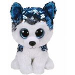 PLUS TY 15CM BOOS CATELUL SLUSH HUSKY CU PAIETE fotografia produsului