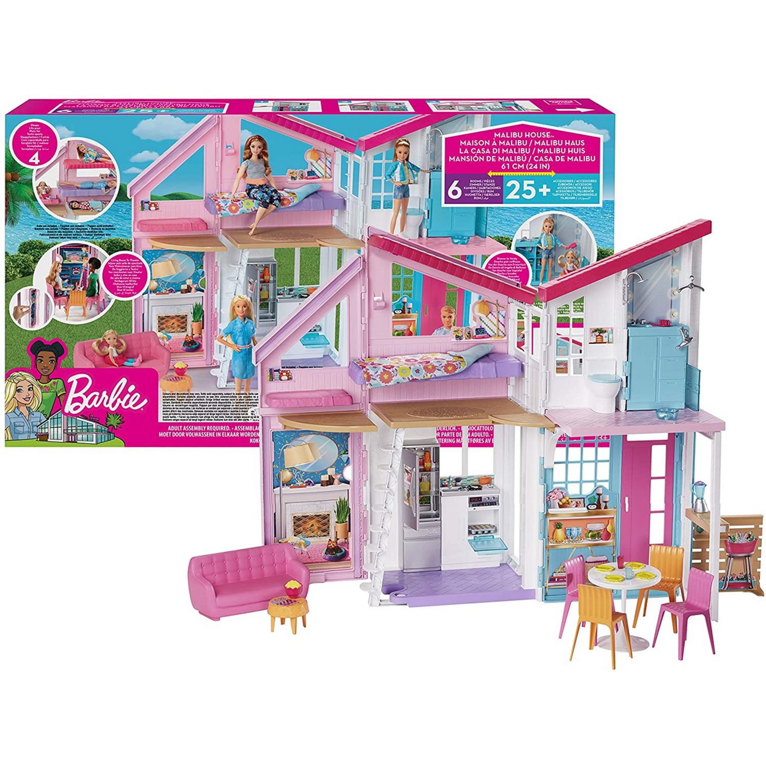 PAPUSA BARBIE CASA MALIBU fotografia produsului View 6 L