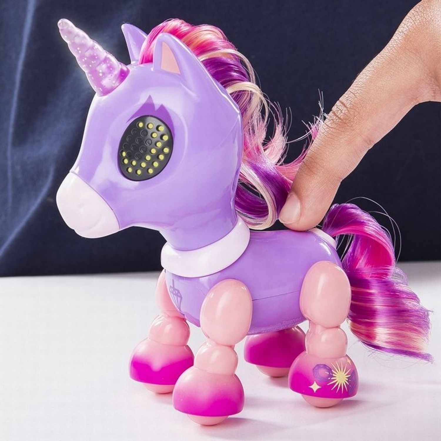 Unicorn Interactiv Zoomer Zupps Crystal fotografia produsului View 12 L