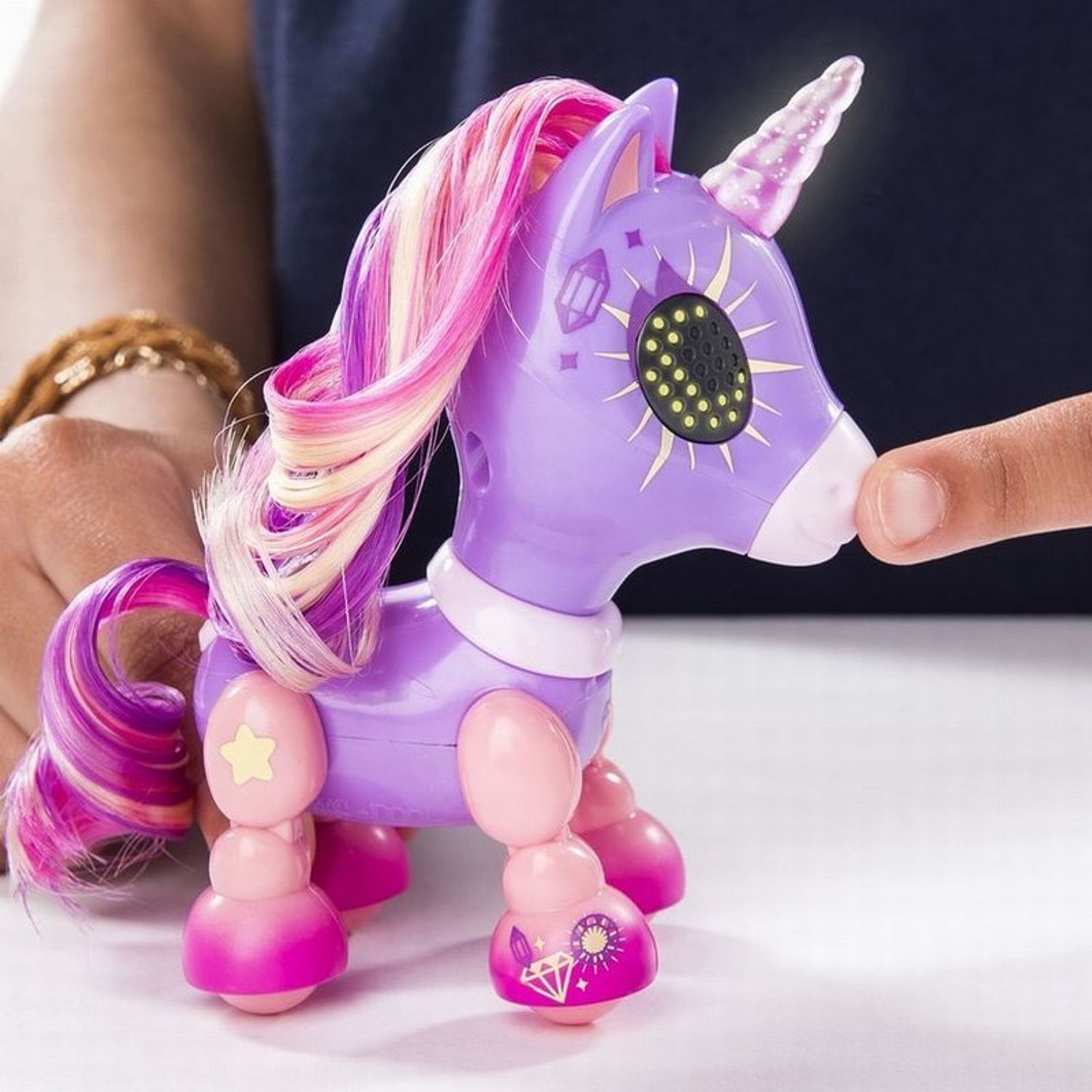 Unicorn Interactiv Zoomer Zupps Crystal fotografia produsului View 13 L