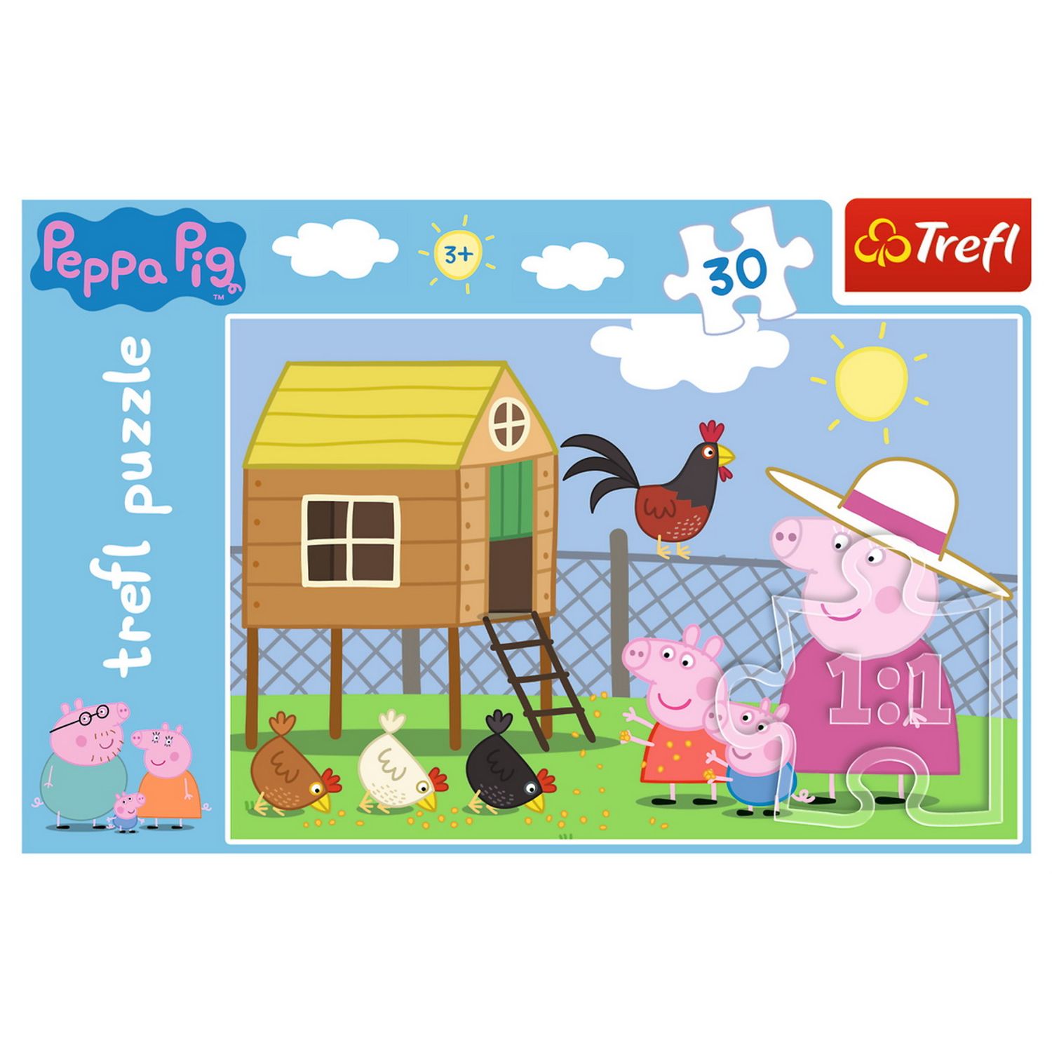 Puzzle Trefl 30 Peppa Pig La Ferma fotografia produsului View 3 L