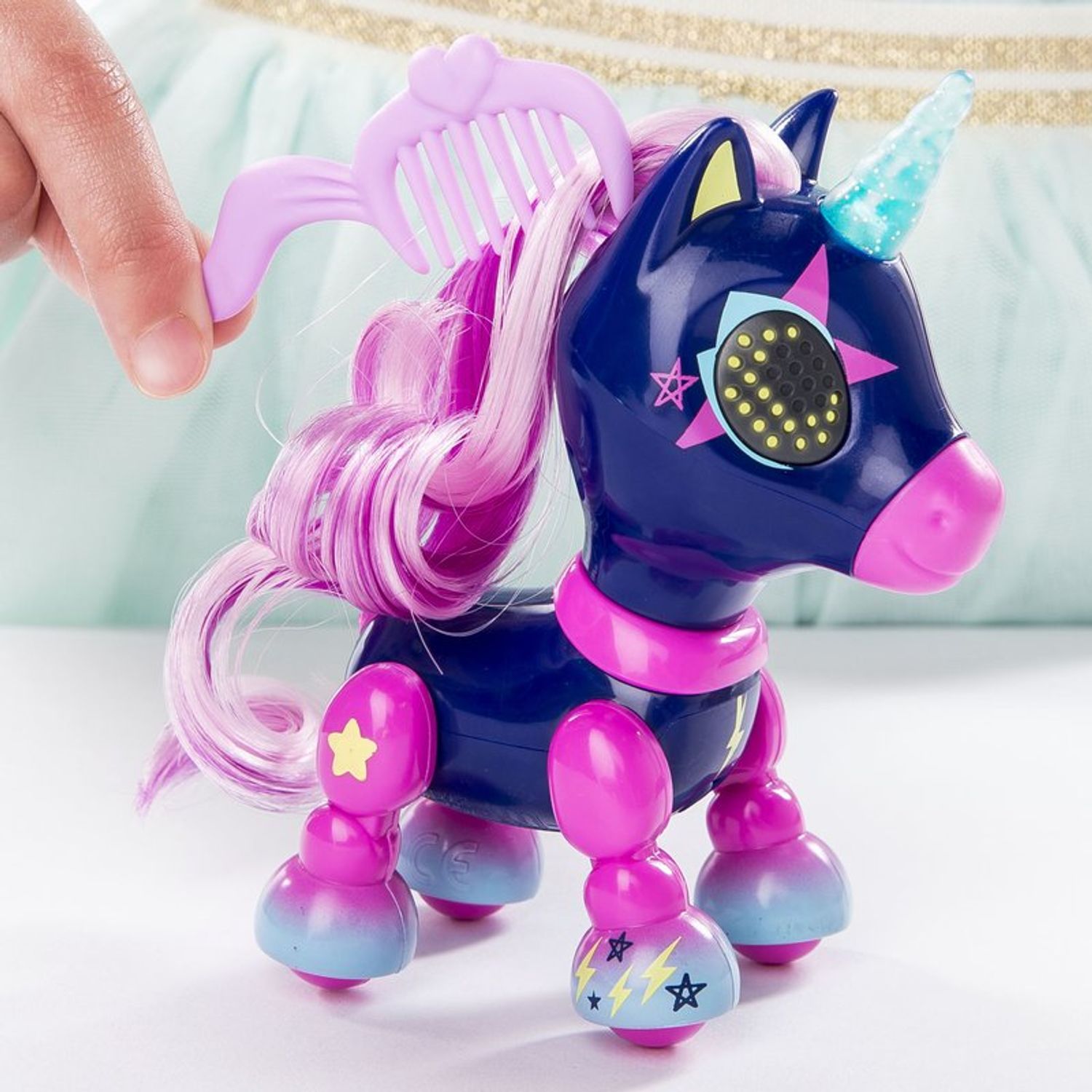 Unicorn Interactiv Zoomer Zupps Midnight fotografia produsului View 6 L