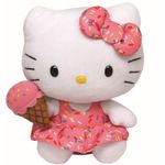 PLUS TY 15CM BEANIE BABIES HELLO KITTY CU INGHETATA fotografia produsului