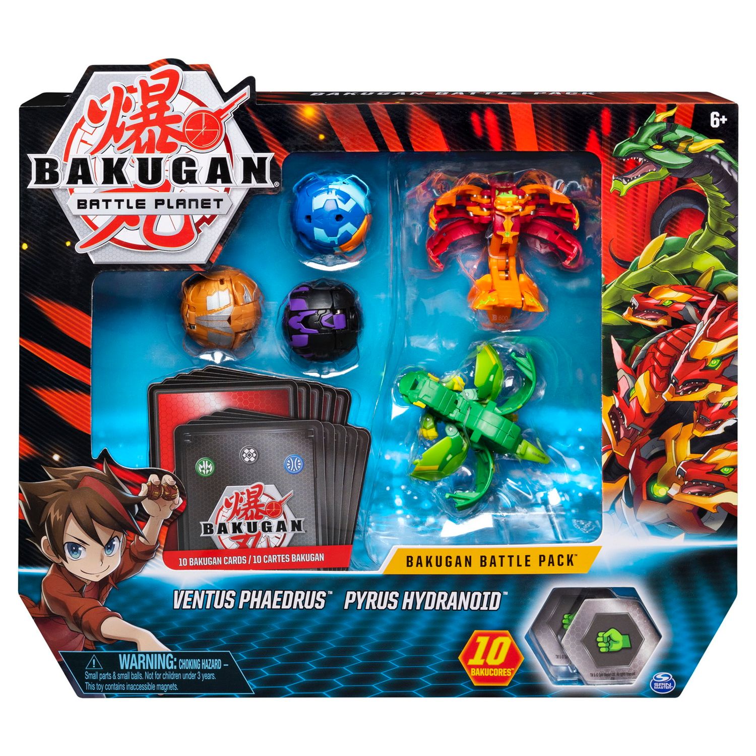 Bakugan Set De Lupta Cu 5 Bile Ventus Phaedrus Si Pyrus Hydranoid fotografia produsului View 4 L