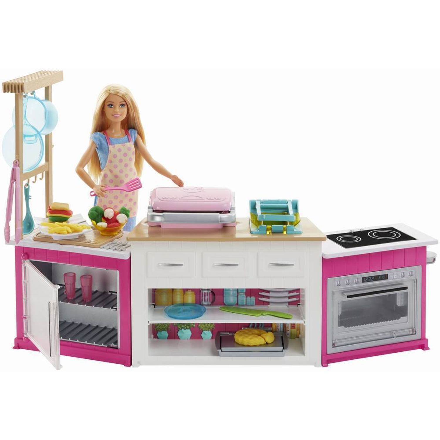 Papusa Barbie Cu Set De Joaca Bucatarie fotografia produsului View 2 L