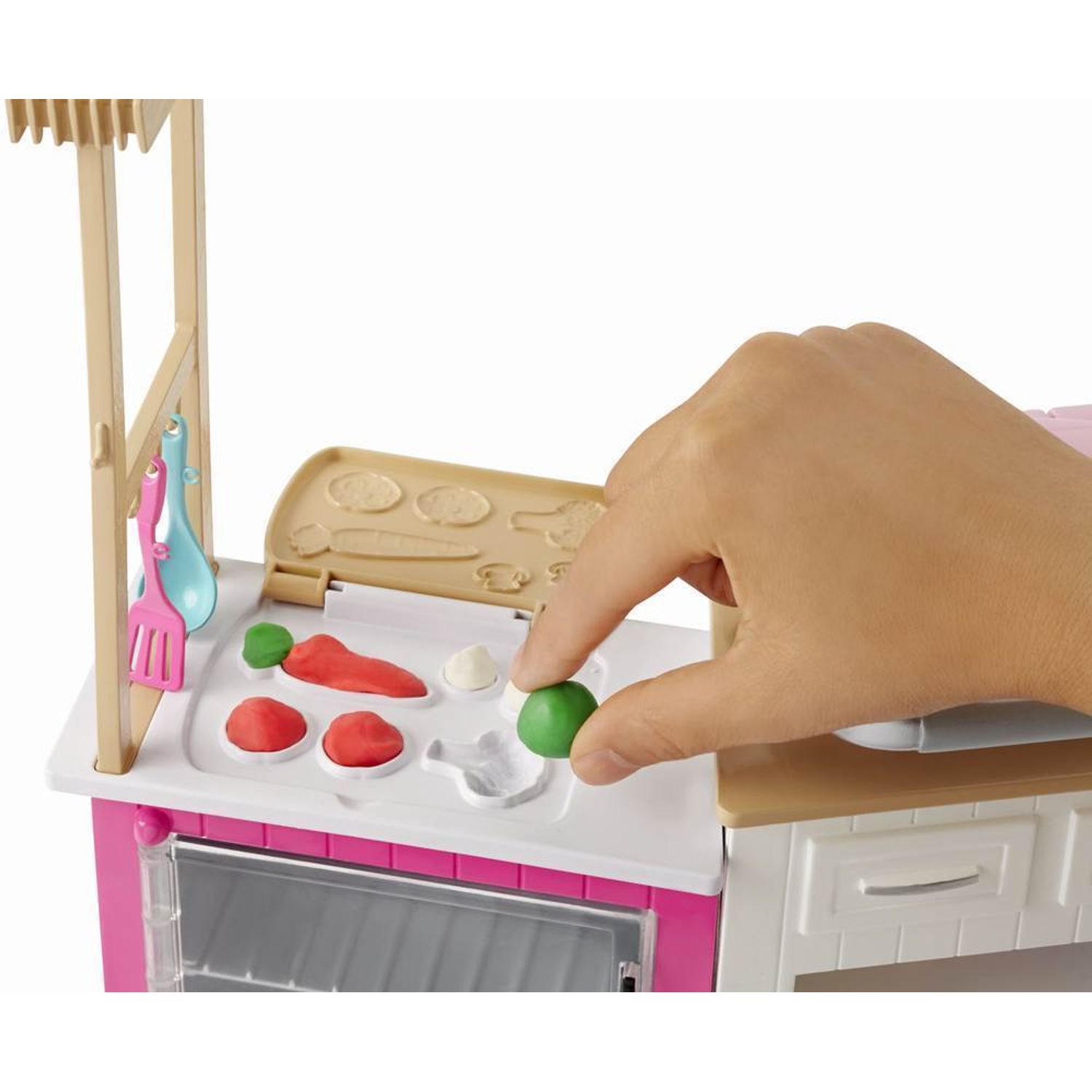 Papusa Barbie Cu Set De Joaca Bucatarie fotografia produsului View 3 L