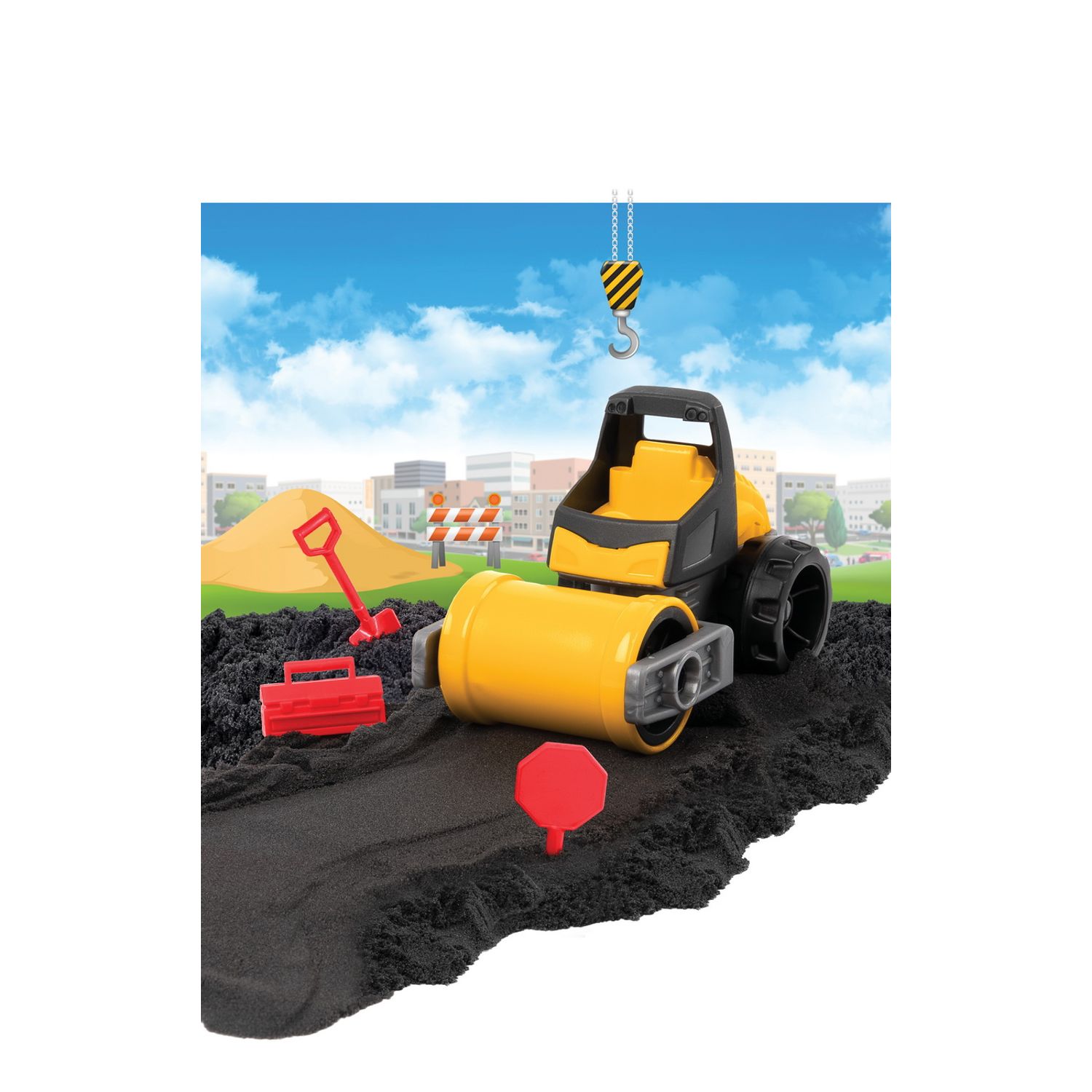 Kinetic Sand Set Constructii Asfalteaza Si Niveleaza fotografia produsului View 6 L