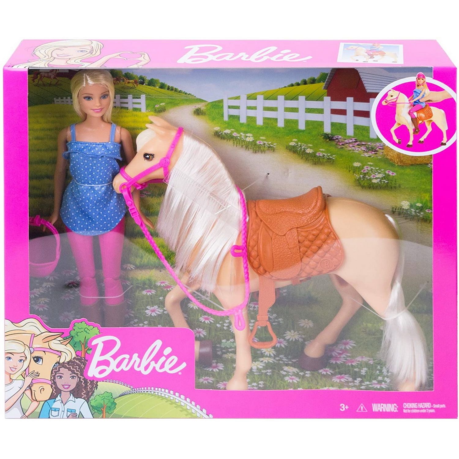 Barbie Set Papusa Cu Cal fotografia produsului