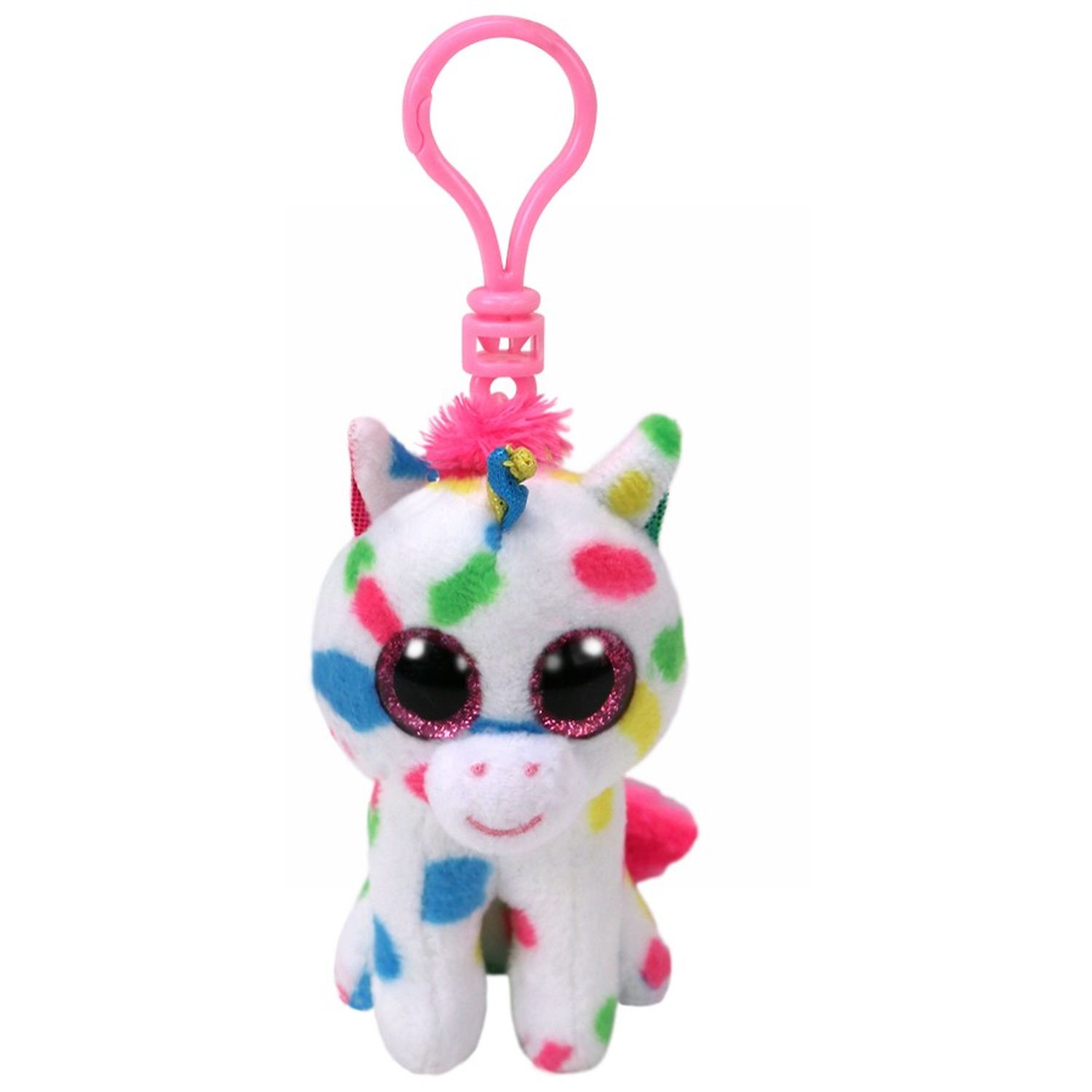 Plus Breloc Ty 8.5Cm Boos Harmonie Unicornul Cu Buline fotografia produsului
