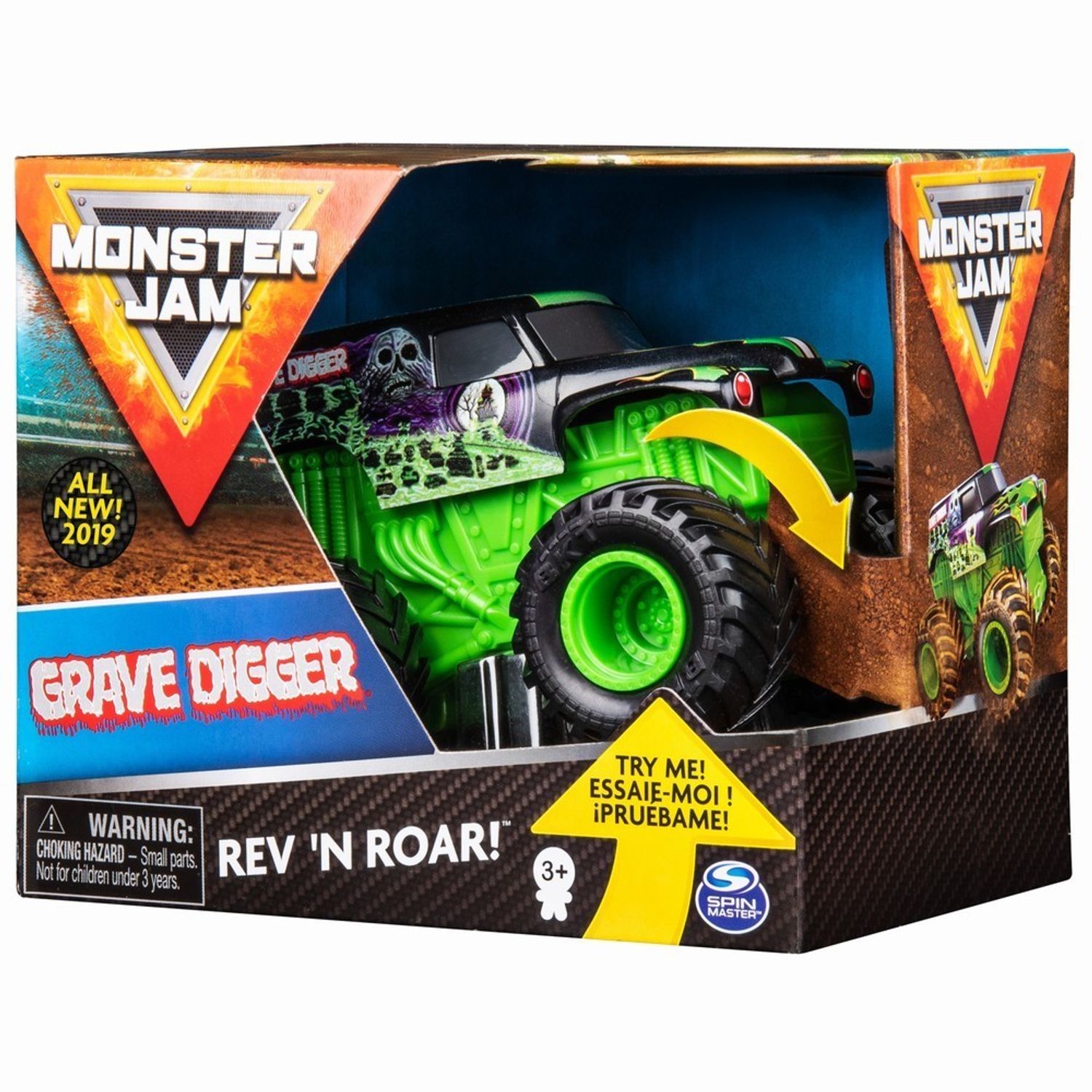Monster Jam Macheta Grave Digger Seria Roar Scara 1 La 43 fotografia produsului