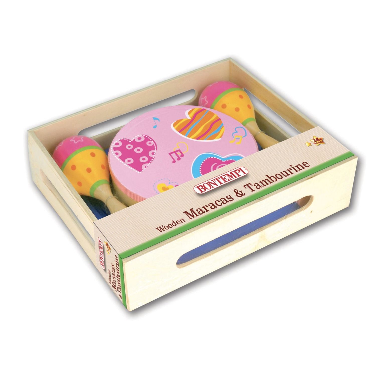 Bontempi Set Maracas Si Tamburina De Lemn fotografia produsului View 4 L
