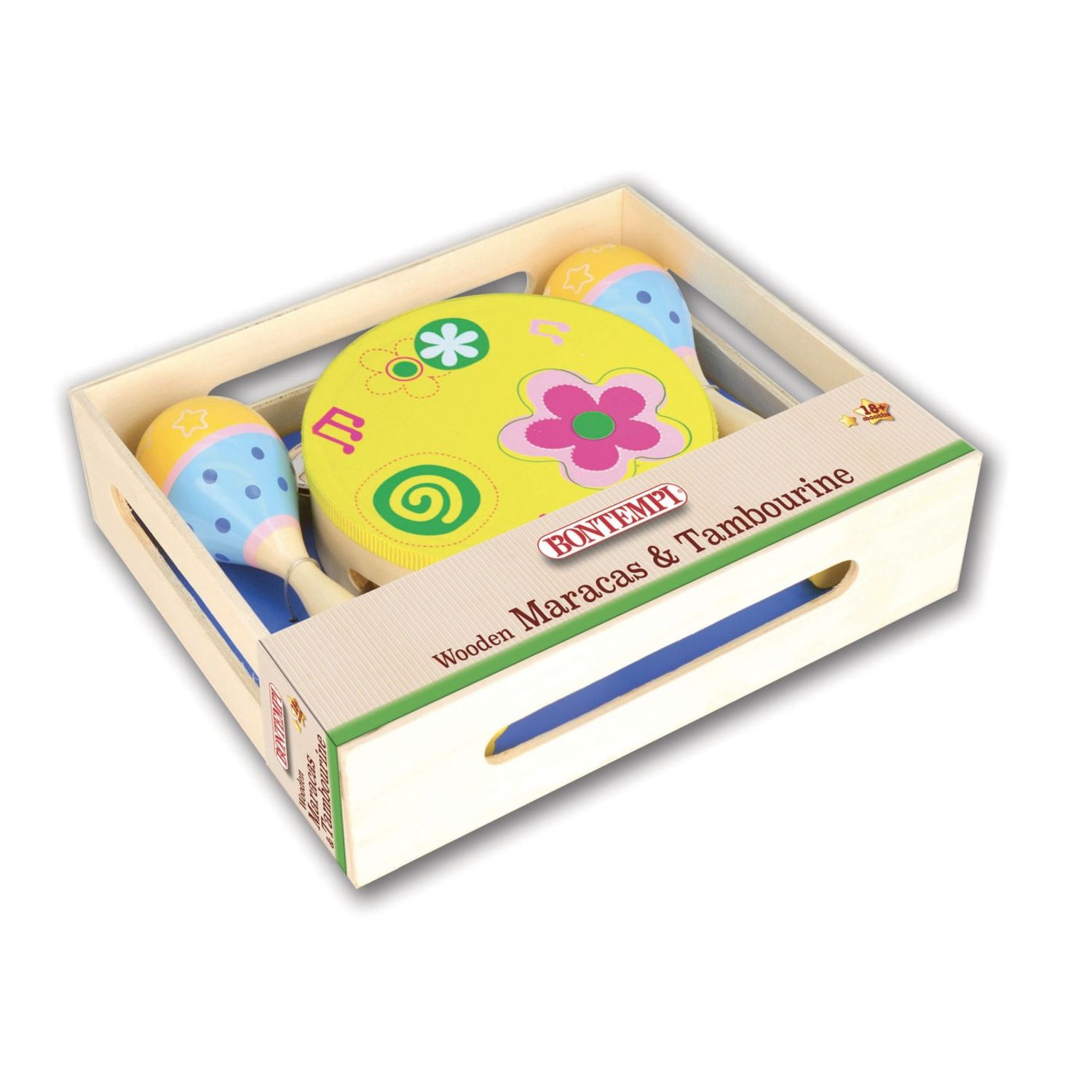 Bontempi Set Maracas Si Tamburina De Lemn fotografia produsului View 6 L