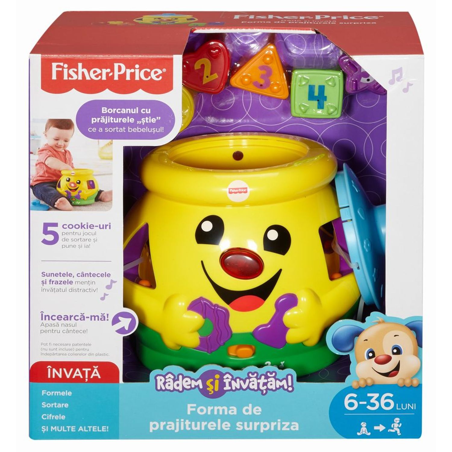 Sway Counting insects maternal FISHER PRICE - Rade si invata - Surpriza Formelor De Biscuiti Limba Romana  Fisher Price - elefant.ro