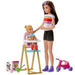 Papusa Barbie Mamica Cu Copilas Si Tricicleta fotografia produsului View 2 S