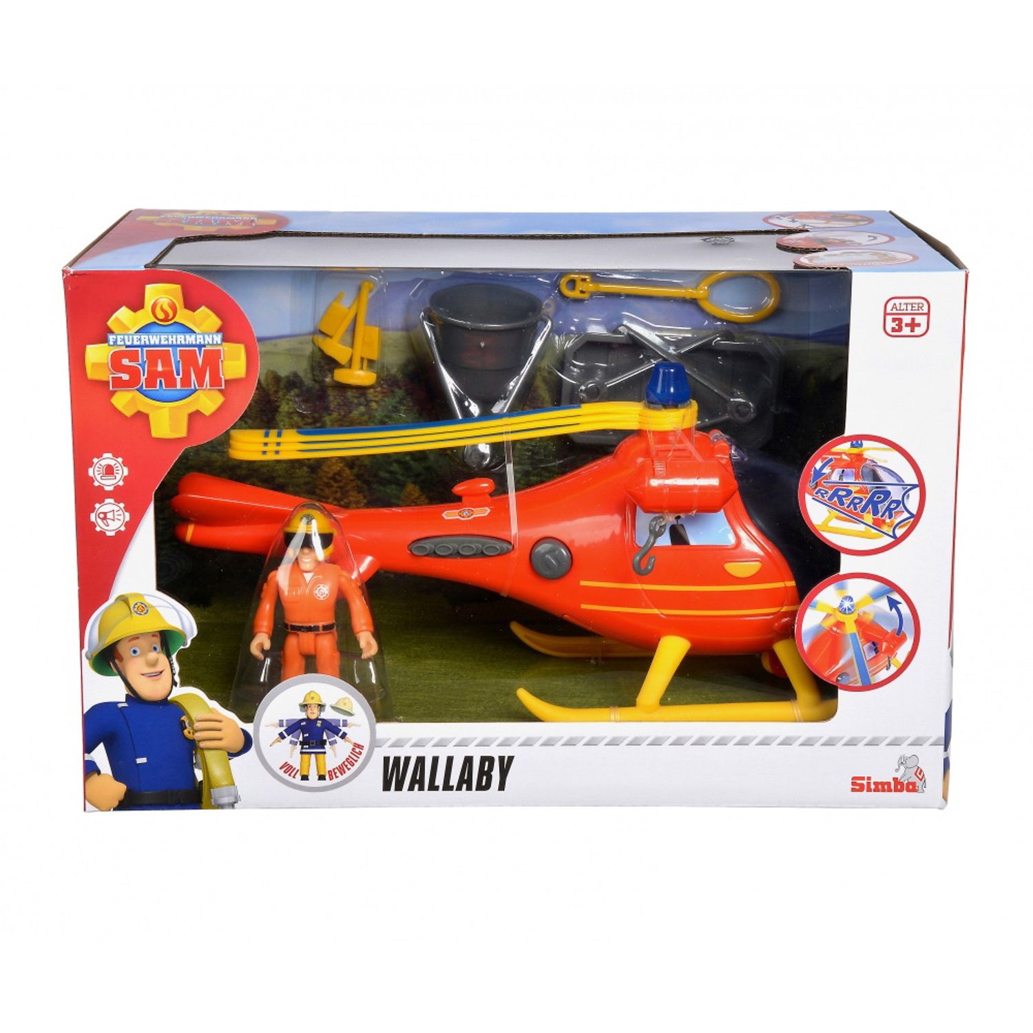 Elicopter Pompierul Sam Wallaby Cu Figurina Si Accesorii fotografia produsului