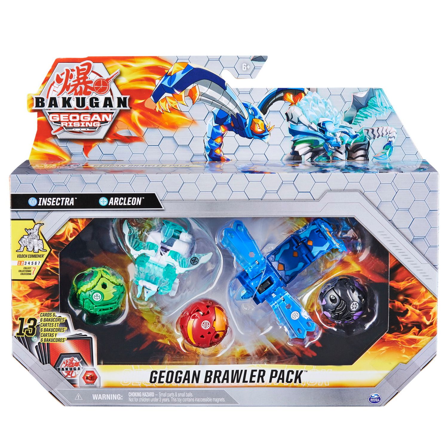 Bakugan S3 Set Geogan Brawler Insectra Si Arcleon fotografia produsului View 2 L