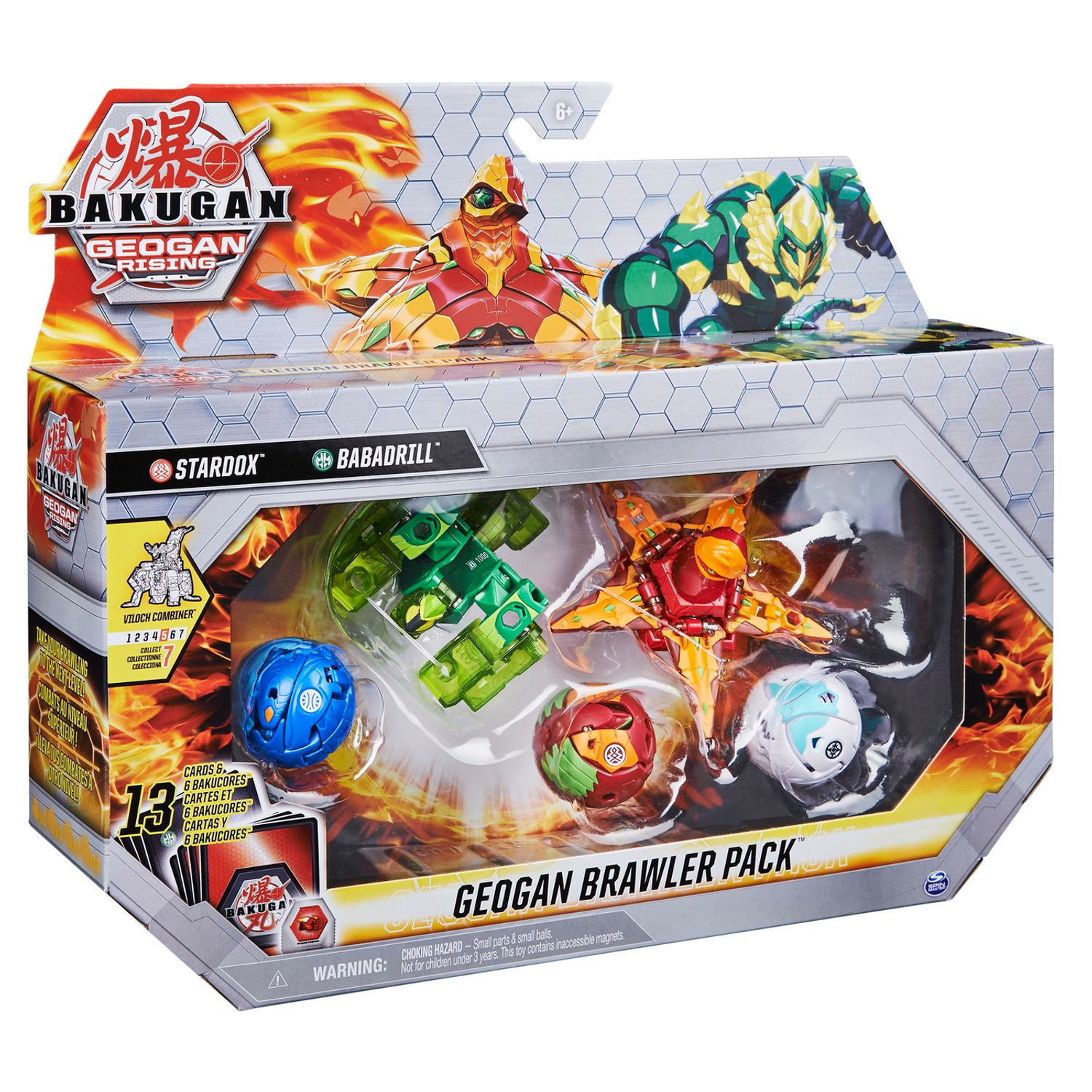 Bakugan S3 Set Geogan Brawler Stardox Si Babadrill fotografia produsului